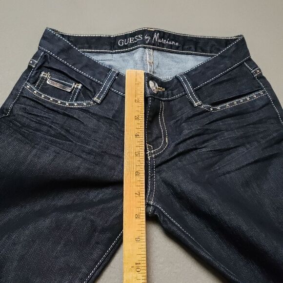 Guess By Marciano Skinny Jean Dark Wash Denim Cropped - Picture 15 of 16